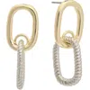 Juvell Two-tone Twisted Link Drop Earrings