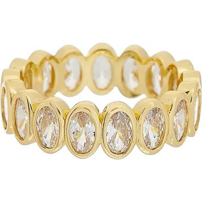 Juvell White Topaz Eternity Ring In Yellow