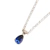Juvetti Women's Blue / White Ori Small White Gold Pendant Necklace Blue Sapphire Diamond In Multi