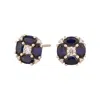 Juvetti Women's Blue / White Pristi White Gold Earrings With Blue Sapphire And Diamond In Multi