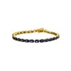 Juvetti Women's Gold / Blue Salto Gold Tennis Bracelet Set With Blue Sapphire