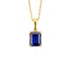 Juvetti Women's Gold / Blue / Yellow Thamani Gold Pendant Necklace In Blue Sapphire