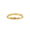 Juvetti Women's Gold / Green Balans Ring In Emerald In Multi