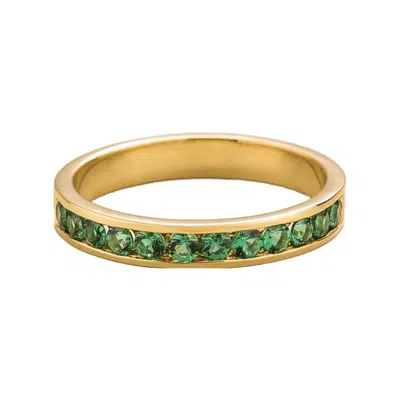 Juvetti Women's Gold / Green Margo Ring In Emerald