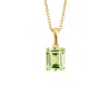 Juvetti Women's Gold / Green Thamani Gold Pendant Necklace In Green Sapphire In Multi