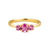 Juvetti Women's Gold / Pink Boble Ring In Pink Sapphire Set In Gold In Multi