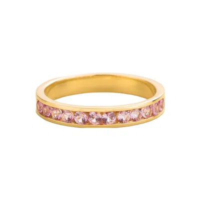 Juvetti Women's Gold / Pink / Purple Margo Ring In Pink Sapphire