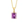 Juvetti Women's Gold / Pink / Purple Thamani Gold Pendant Necklace In Purple Sapphire