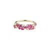 Juvetti Women's Gold / Pink Starry White Gold Ring Pink Sapphire & Diamond In Multi