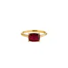 Juvetti Women's Gold / Red Kissen Gold Ring Ruby In Multi