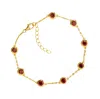 Juvetti Women's Gold / Red Margo Gold Bracelet Set With Ruby