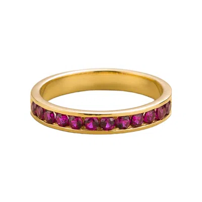 Juvetti Women's Gold / Red Margo Ring In Ruby