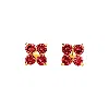 Juvetti Women's Gold / Red Petale Gold Earrings Set With Ruby In Multi