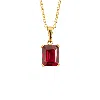 Juvetti Women's Gold / Red Thamani Gold Pendant Necklace In Ruby In Multi