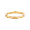 Juvetti Women's Gold / White Balans Ring In Diamond In Multi