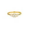 Juvetti Women's Gold / White Boble Gold Ring Set With Diamonds In Gold