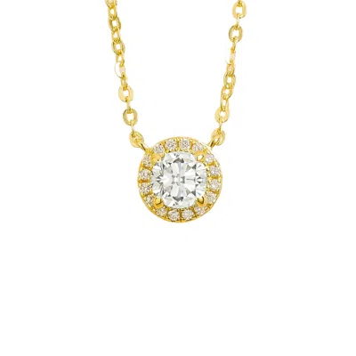 Juvetti Women's Gold / White Mars Gold Necklace Set With Diamond