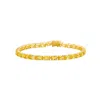 Juvetti Women's Gold / Yellow / Orange Salto Tennis Bracelet In Yellow Sapphire Set In Gold