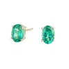 Juvetti Women's Green / Blue / Silver Ovo White Gold Earrings Set With Paraiba Sapphire In Multi