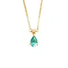 Juvetti Women's Green / Blue / White Ori Small Pendant Necklace Paraiba Sapphire & Diamond Set In Gold In Multi