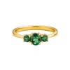 Juvetti Women's Green / Gold Boble Ring In Emerald Set In Gold In Multi