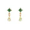 Juvetti Women's Green / Gold Emeralds Green Sapphires And Diamonds Ori Earrings In Multi