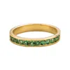 Juvetti Women's Green / Gold Margo Ring In Emerald In Multi