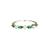 Juvetti Women's Green / White / Gold Markiz White Gold Ring In Emerald & Diamond In Multi