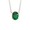 Juvetti Women's Green / White Ovo White Gold Necklace Set With Emerald In Multi