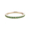 Juvetti Women's Green / White / Silver Salto White Gold Ring Set With Emerald