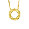 Juvetti Women's Orange / Gold Glorie Necklace In Yellow Sapphire Set In Gold In Gold
