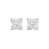 Juvetti Women's Petale White Gold Earrings Set With Diamond In White