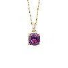 Juvetti Women's Purple / Gold / White Oreol Pendant Necklace In Purple Sapphire & Diamond Set In Gold In Multi