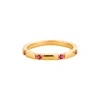 Juvetti Women's Red / Gold Balans Ring In Ruby In Multi