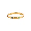 Juvetti Women's Red / Green / Blue Balans Gold Ring Ruby, Blue Sapphire, Emerald, Pink Sapphire In Multi