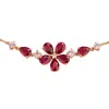 Juvetti Women's Red / Rose Gold / Pink Florea Rose Gold Necklace Ruby, Pink Sapphire & Diamond