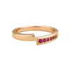 Juvetti Women's Red / Rose Gold Vero Ring In Ruby Set In Rose Gold In Multi