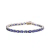 Juvetti Women's Silver / Blue / White Salto Tennis Bracelet In Blue Sapphire In Multi