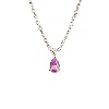 Juvetti Women's Silver / Pink / Purple Ori Small Pendant Necklace In Pink Sapphire & Diamond Set In White Go