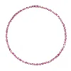 Juvetti Women's Silver / Pink / White Salto White Gold Tennis Necklace Set With Pink Sapphire In Multi