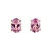 Juvetti Women's Silver / Purple / White Ovo Earrings In Purple Sapphire And White Gold