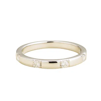 Juvetti Women's Silver / White Balans White Gold Ring Set With Diamond In Multi