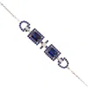 Juvetti Women's White / Blue Ciceris White Gold Bracelet Blue Sapphire & Diamond In Multi