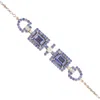 Juvetti Women's White / Blue Ciceris White Gold Bracelet Ceylon Blue Sapphire & Diamond In Multi