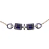 Juvetti Women's White / Blue Ciceris White Gold Necklace Blue Sapphires & Diamonds In Multi