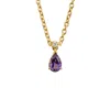 Juvetti Women's White / Gold / Purple Ori Small Pendant Necklace In Purple Sapphire & Diamond Set In Gold In Multi