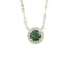 Juvetti Women's Green / White Mars White Gold Necklace Set With Emerald & Diamond In Green