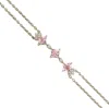 Juvetti Women's White / Pink Forma White Gold Bracelet Set With Pink Sapphire & Diamond In Multi