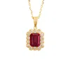 Juvetti Women's White / Red / Gold Verda Gold Necklace In Ruby & Diamonds