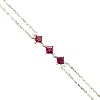 Juvetti Women's White / Red / Silver Forma White Gold Bracelet In Ruby & Diamond In Multi
